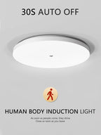 LED Ceiling Light with Motion Sensor Human Infrared Sensing Light Staircase Garage Corridor Warehouse Indoor Lighting Fixtures