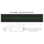 Economical Compact Green Line Laser Diode Module 520nm D12mm 5mW 3V 5V 12V 24V Industrial Grade for Woodworking Machinery