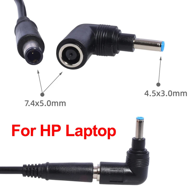 DC Power Adapter Plug for HP Dell DC Jack 7.4*5.0mm Female to 4.5*3.0mm Male with Pin Converter for Laptop Notebook