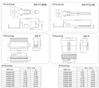 10sets 2.54mm SM2.5 1x2/3/4/5/6-12P Female And Male Air Docking Female Male Plug Housing Terminal Bar Connector