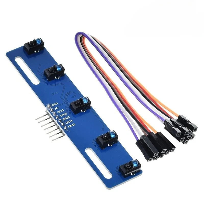 5 channel Infrared Reflective Sensor TCRT5000 KIT 5 way/road IR Photoelectric Switch Barrier Line Track Module