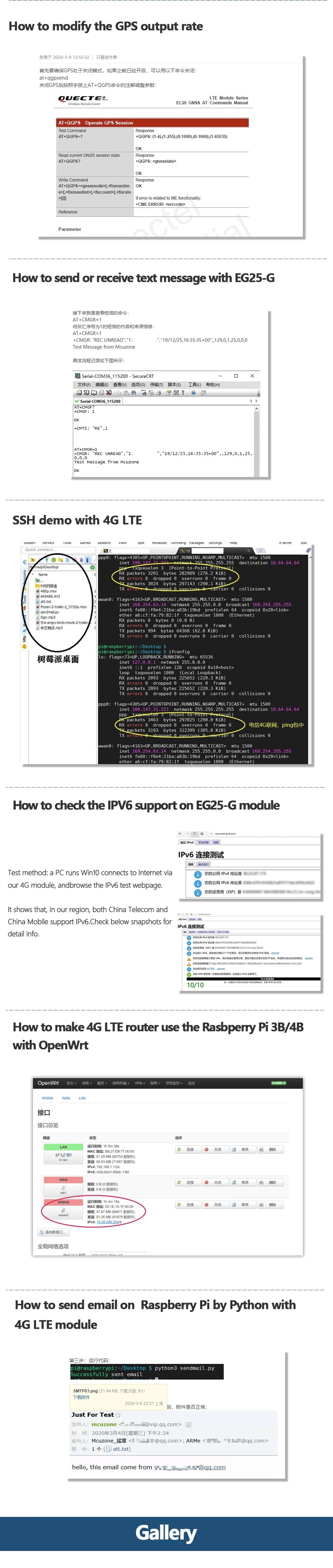Quectel EG25-G Global BAND 4G LTE WCDMA GSM GPRS, for Raspberry Pi Rockchip ARM Android Linux Wince Windows  Quectel EG25