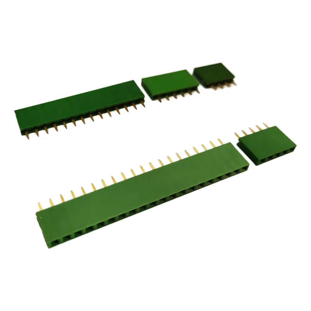 10PCS Colourful Single Row Female 2.54MM Spacing Pin Socket Female Header Connector 2P 3P 4P 5P 6P 8P 10P 14P 16P 20P 40P