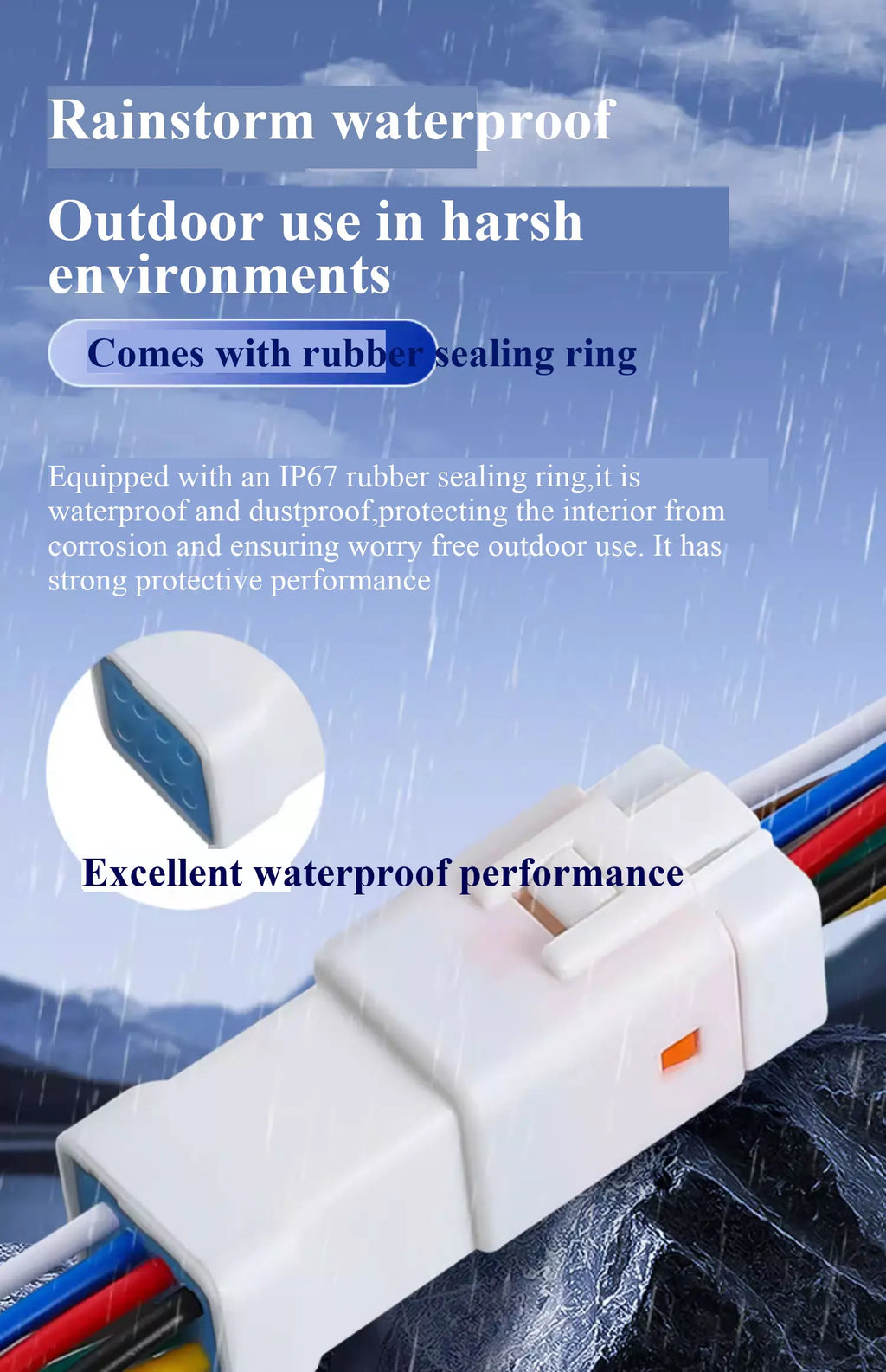 JCD Waterproof JST JWPF Connector 2P 3P 4P 6P 8P Male And Female Plug Socket 0.3m ² Wire Harness 02t/02r/03t/03r With 20CM Wire