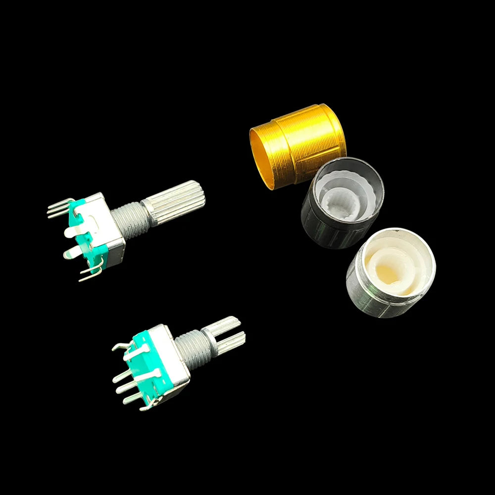 1 Box EC11 Half / Plum Shaft Encoder Switch Kit 5 Pin 20 Position Rotary Encoder Code Switches Handle Long 15mm 20mm
