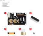 Raspberry Pi 5 PCIe To.2 NVME SSD And Gigabit Ethernet RJ45 HAT RTL8111H M_KEY 2230/2242/2260/2280