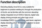 DIY Soldering Practice Training Module 7 Segment Display Decoder Circuit Board for Student Electronic Learning
