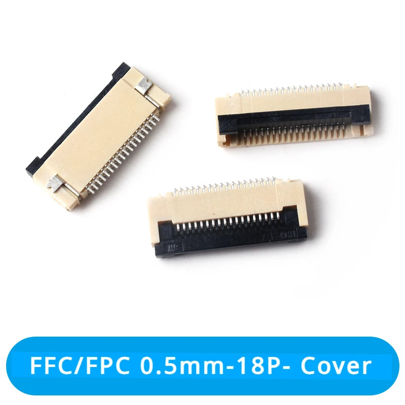50Pcs/lot FFC FPC Connector 0.5mm 1.0mm 4P/6P/8P/10P/12/14/16/20/24/30/32/40P Pin Flip Type Ribbon Flat Connector Bottom Contact