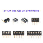 10PCS Slide Type DIP Switch Module 1 2 3 4 5 6 7 8 10PIN 2.54mm Position Way DIP Pitch Toggle Switch Black Snap Switch Dial