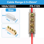 New Conductor Brass High Power Splitter Large Current Universal Quick Terminal Block Terminal Blocks Electrical