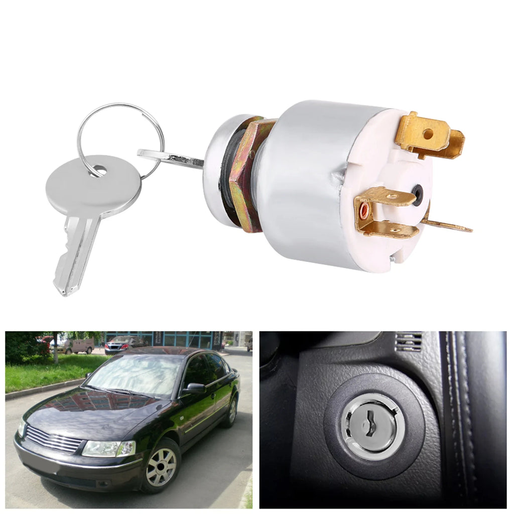 12V Universal Car Auto 3 Position ON OFF Start Ignition Switch Controls W/ 2 Keys SPB501