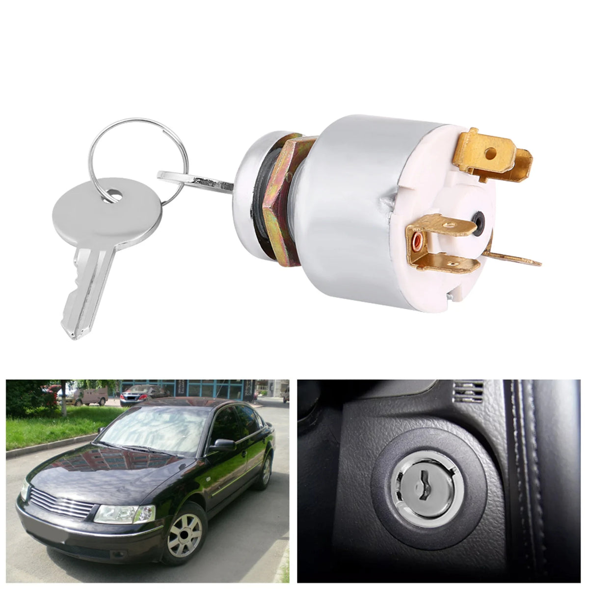 12V Universal Car Auto 3 Position ON OFF Start Ignition Switch Controls W/ 2 Keys SPB501
