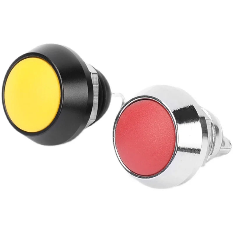 12MM Small Mini Metal Push Button Switch 12V 220v On Off Start Stop Momentary Colorful Black Oxide Waterproof Round Head Wedding
