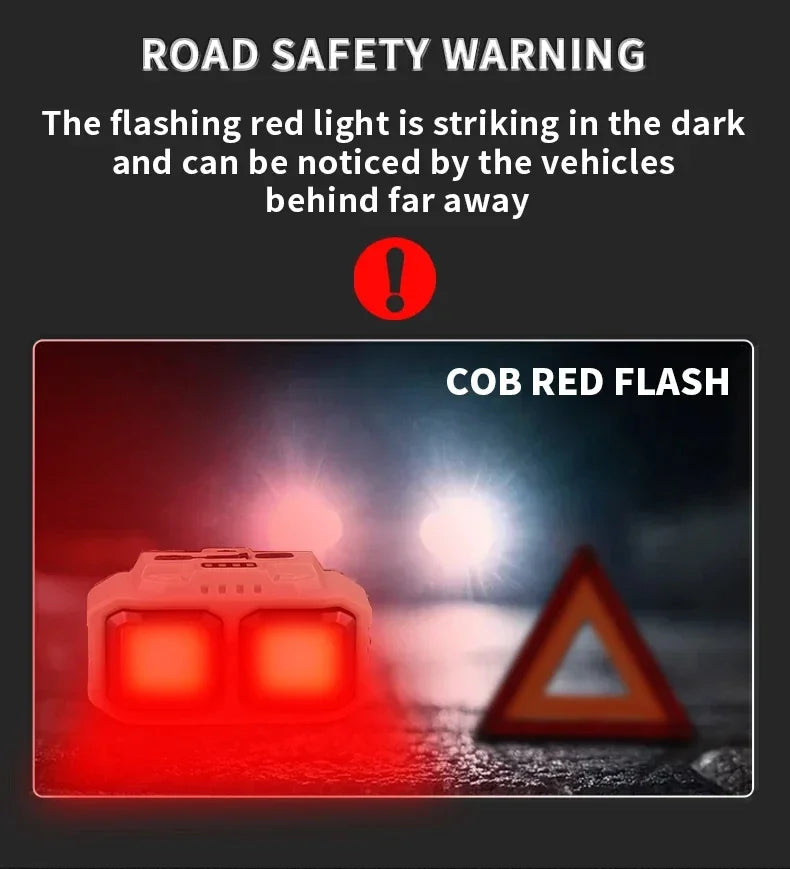 HOMEFISH COB LED Headlamp Induction USB Rechargeable Head Flashlight Powerful Work Light for Outdoors Camping Fishing