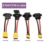 XT60/XT90 Male Female to C14 3Pin Power Socket Line XT60 XT90 Battery Charging Wire Connector New Energy E-bike Charging Cable