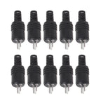 LXAF 10pcs Accessories Cable Solder HIFI Speaker Adapter Black Screw Terminals Tools DIN Plug 2 Pin  Male Mini Connector