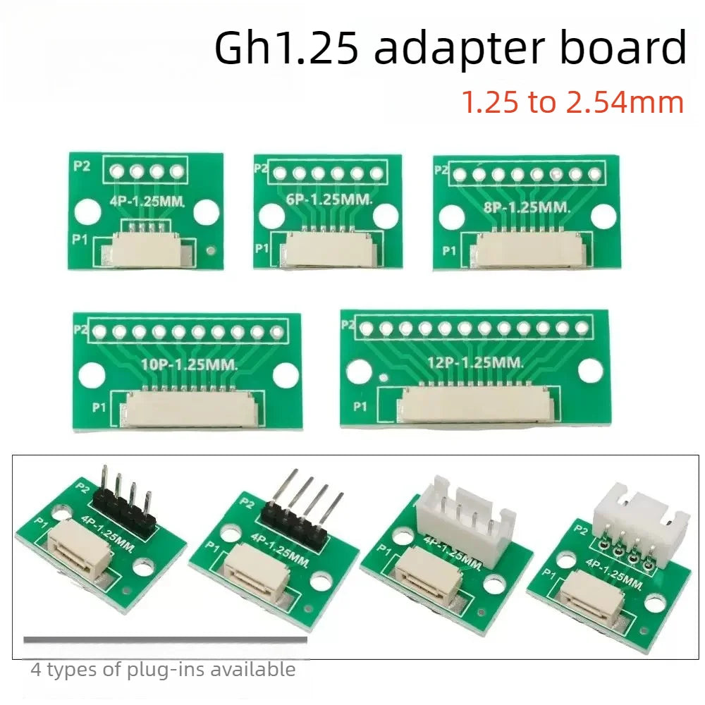 1/5PCS GH1.25 Adapter Plate 1.25 to 2.54MM Single Row, Welded GH1.25 Buckle Seat 4/6/8/10/12P