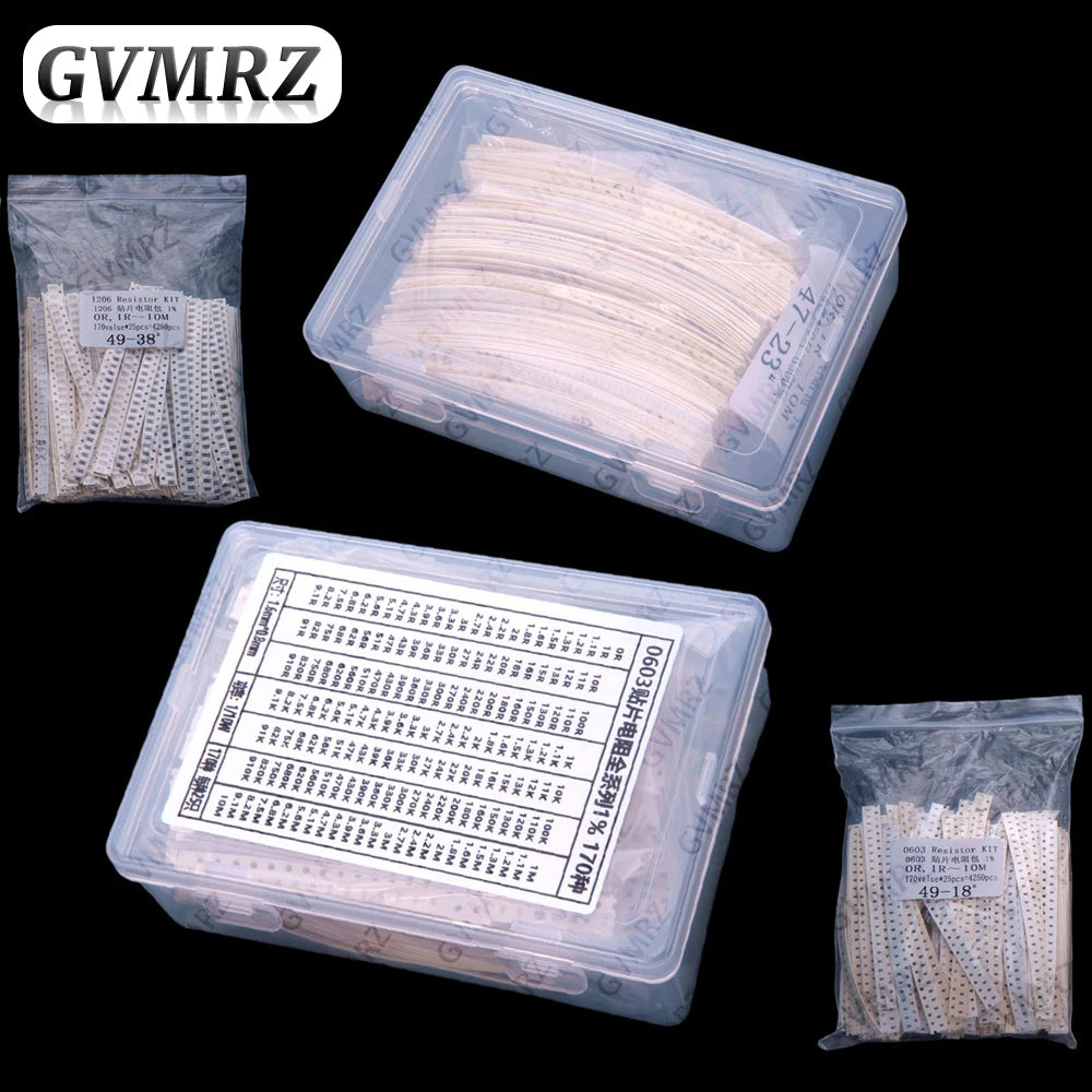 170/146/60Values 1K-5K 0603 0805 0402 1206 SMD resistor sop 1% Each 50PCS Each 25PCS 1k 2k 3k 4k 5k
