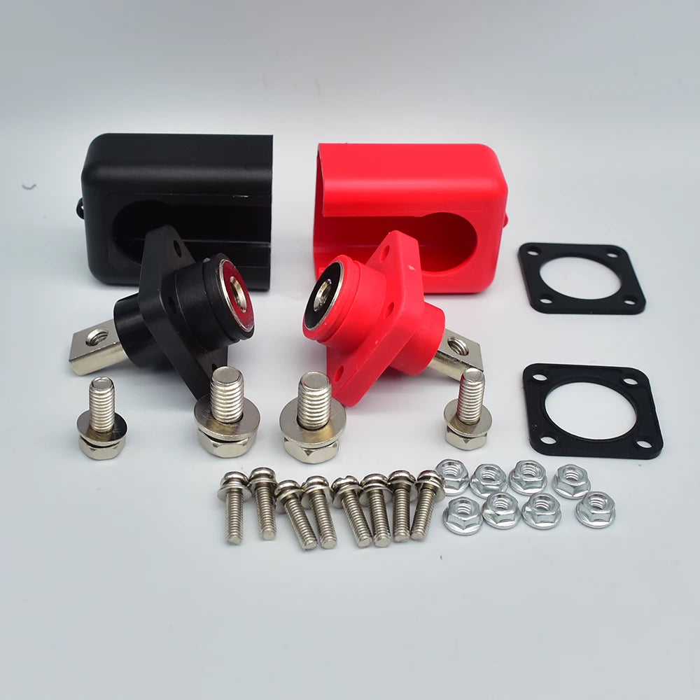 2pcs All Copper Lithium Battery Terminal Battery Connector Energy Storage Terminal High Current Copper Terminals