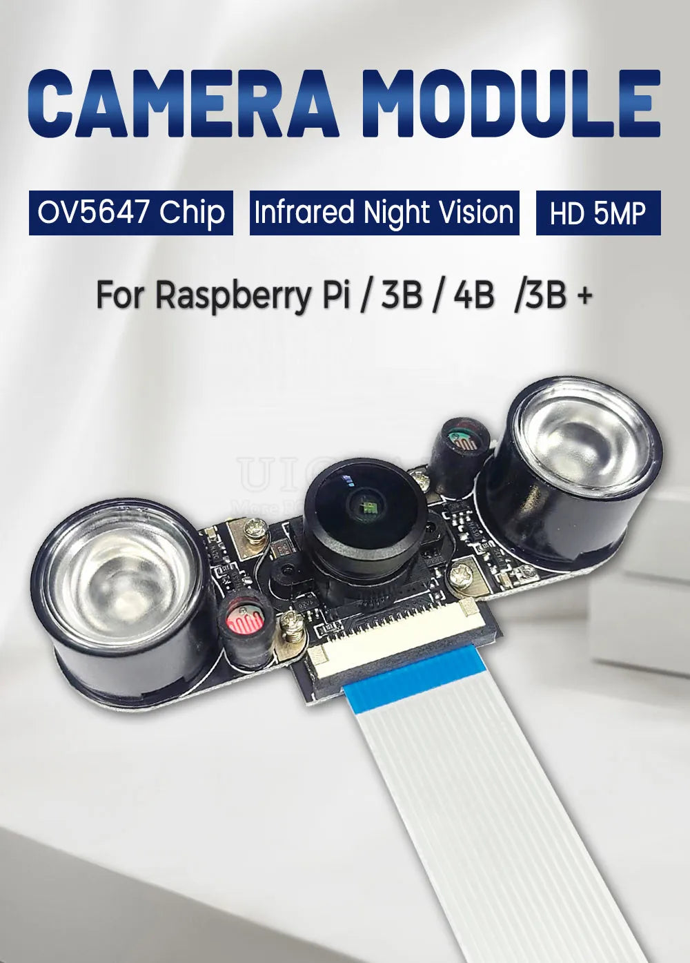 OV5647 Camera Module for Raspberry Pi 3B 4B 3B+ Adjustable Focus 120 130 200 160 Degree 3.6MM HD 5 Million Pixel Night Vision