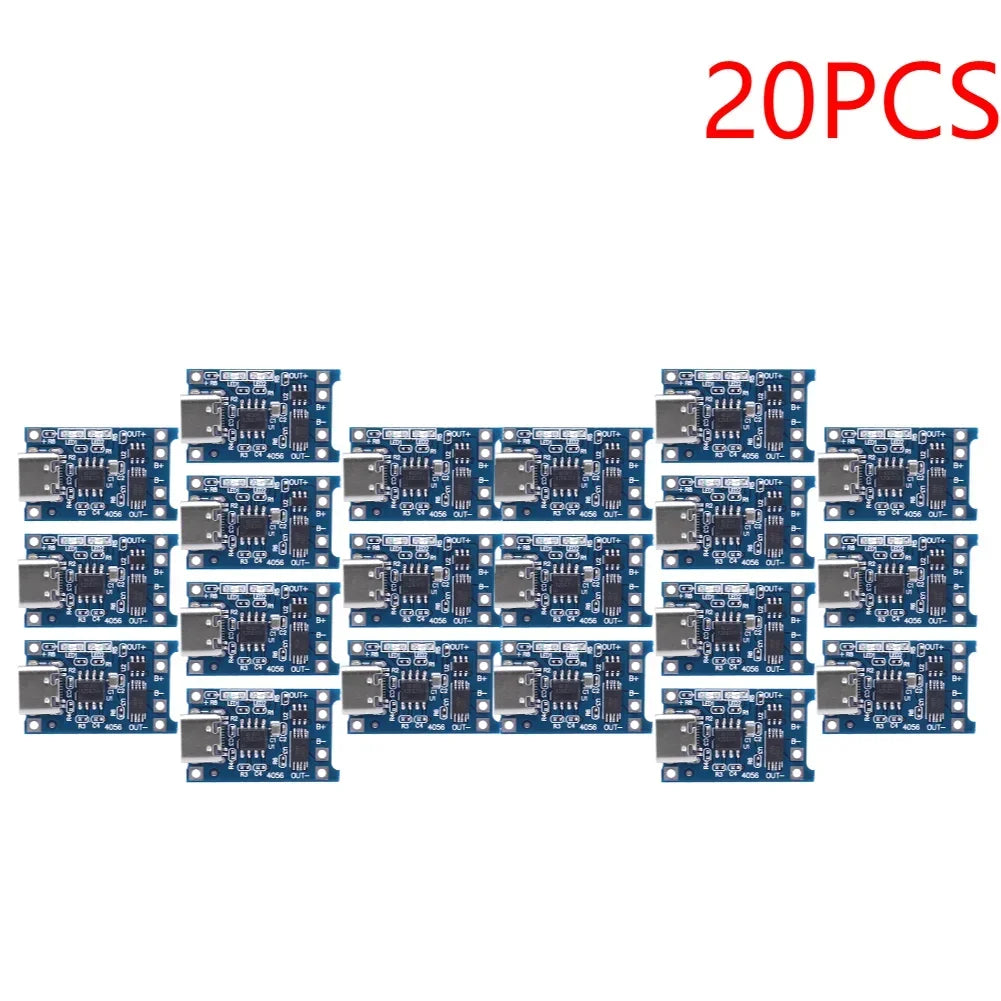 10pcs 5V 1A 18650 Lithium Battery Charging Board PLR TP4056 Lithium Charging Mini/Micro USB Type C Charge Module With Protect
