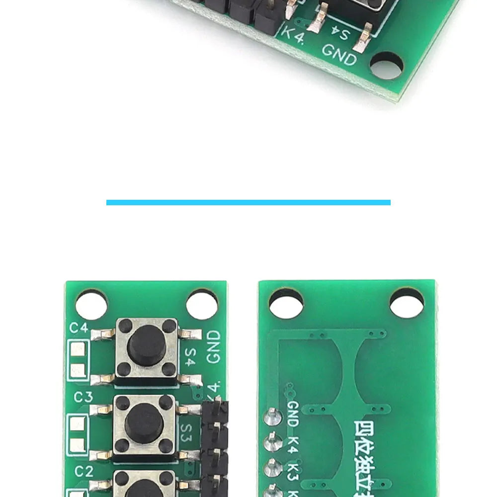 1x4 Single Row 4 Independent Push Button Module Arduino Electronic Experiment Teaching Development Board