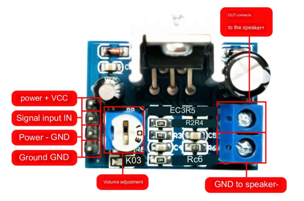 TDA2030A power amplifier module Audio amplifier TDA2030 electronic speaker can be connected to a small speaker