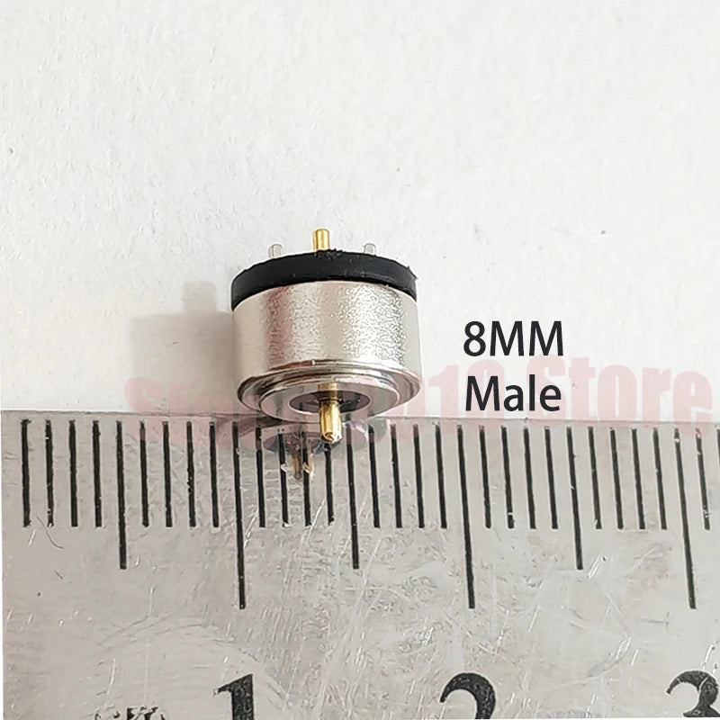 4/5/6/7/8/10mm Circular Magnetic 2Pin Male And Female Pogo Pin Connector 12V 2A Gold-plated For DIY Charging Of Smart Watches