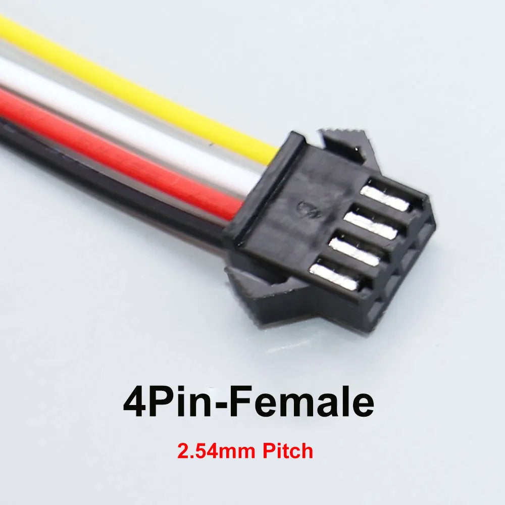 JCD 2/3/4/5/6 Pin LED Strip JST SM Connector Male or Female Adapter Plug Connector Terminal with 20CM 22AWG Wire for Light Strip