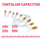 5pcs Tantalum Capacitor 16V 1uf 105 2.2uF 225 3.3uF 335 4.7uF 475 10uF 106 15uf 156 22uf 226 33UF 336 47UF 476 100UF 107 220 227