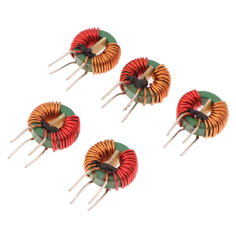 5 Pcs Toroidal Common Mode Inductor 2mH - 14x9x5mm Ferrite Core, 0.7mm Single-Layer Winding,High Current 5A Choke