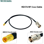 RG-174 Coaxial Cable Q9 BNC Female Waterproof to MMCX Male Connector Crimp Wire Terminal RF Jumper Pigtail Line For Wifi Card