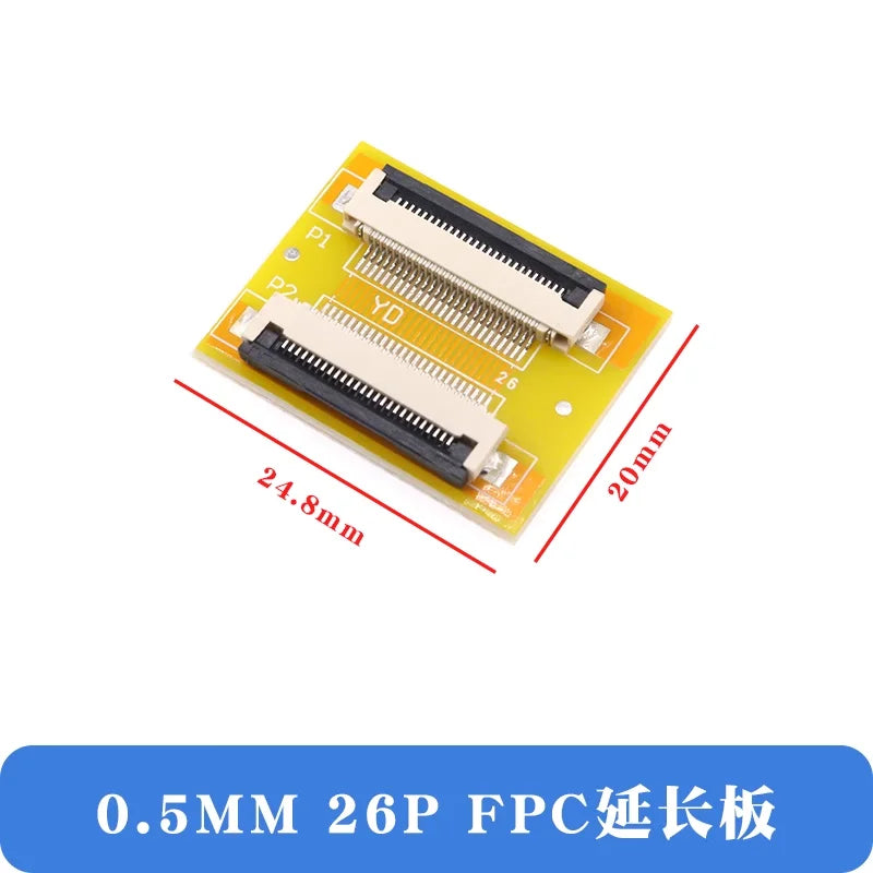 2Pcs FFC/FPC Flexible Cable Extension Board Adapter 0.5MM Pitch 4P/8/10/12/14/16/20/24/30/40/50/60/64Pin