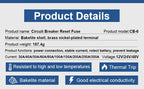 Circuit Breaker Reset Fuse 12v 24v 48v DC 20A-300A 250A Solar Fuse Car Boat Audio Manual Power Protect Fuse Resettable Insurance