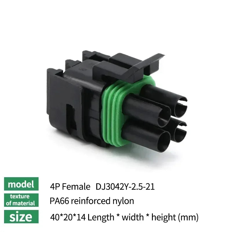 5/20Sets 2.5mm 1/2/3/4/6Pin Waterproof Electrical Connector Male Female Plug Delphi Injector Socket 12010975 For GM Motorcycle