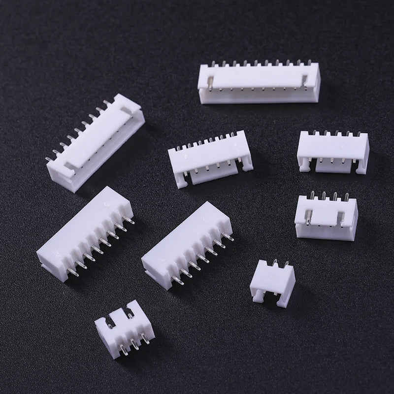50Pcs JST XH2.54 2/3/4/5 Pin Terminals Plastic Shell Male Plug + Female Socket Wire Connector XH 2.54 2P 3P 4P 5P 6P 7P 8P9P 10P