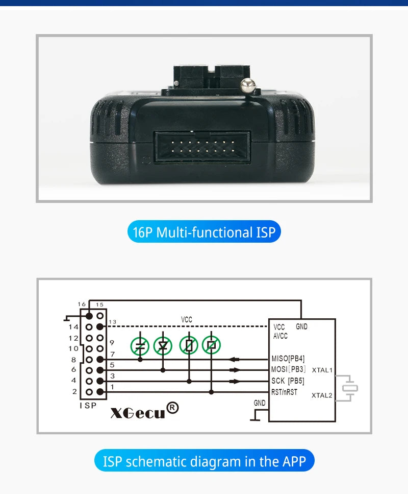 XGecu T48 Programmer [TL866-3G] TL866II Plus upvertionfor SPI/Nor/NAND FlashTSOP/SOP//EMMC BGA153/162/169/100/221 adapter socket