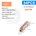 Mini Fast Wiring Connectors Universal Compact Splitter Electrical Cable Push-in Conductors Connector With Lever Terminal Block