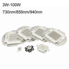 High Power LED Chip IR Infrared 850nm 940nm 730nm 3W 5W 10W 20W 50W 100W Led Light Lamp Matrix 850 940 730 Nm for Night Vision