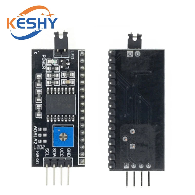 LCD1602 1602 LCD Module Blue / Yellow Green Screen 16x2 Character LCD Display PCF8574T PCF8574 IIC I2C Interface 5V for Arduino