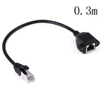 1Pc RJ45 Male to Female Screw Panel Mount Ethernet LAN Network Extension Cable