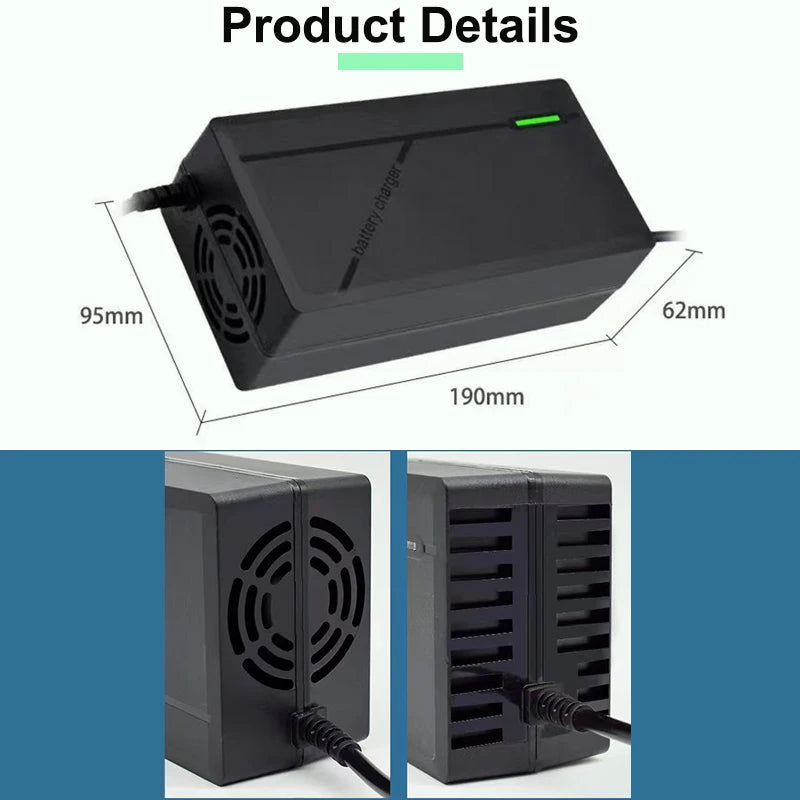 36V 48V 2A 3A 5A Lithium-Ion Charger 10S 13S 42V 54.6V 18650 Battery Charging 5A Fast Intelligent Charger
