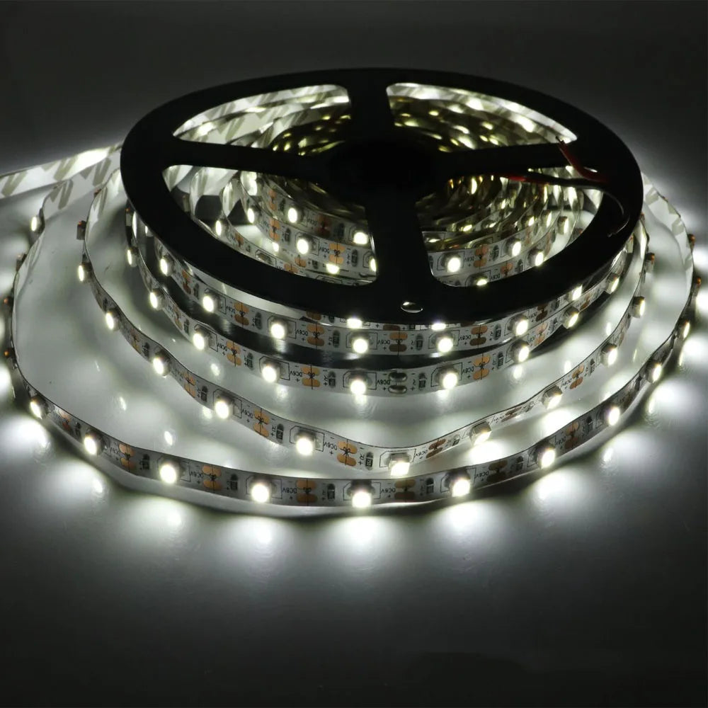 5V 12V 24V 2835 Led Strip 5m 300/600/2400 Pixels Led Tape SMD 3528 Fiexible Light Bar Strips Under Cabinet Lighting Backlight