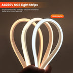 Wall Touch Wifi Bluetooth COB LED Neon Strip Light 220V Dimmable 23key Remote Control Power Kit AC 220V 288LED/m Waterproof Rope