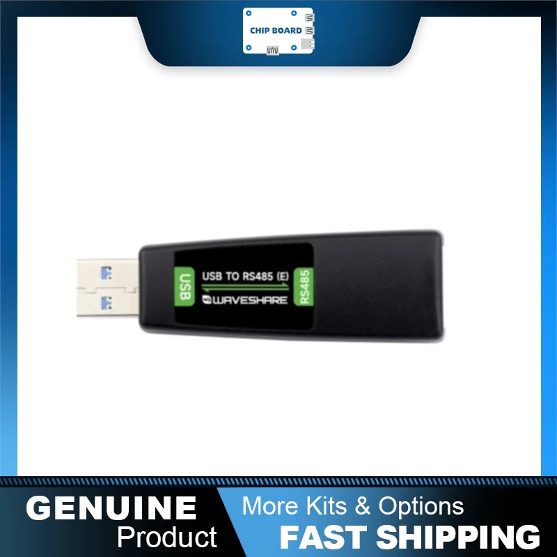 Waveshare USB RS485 E Converter, FT232RNL Isolated Bidirectional Adapter with RJ45 T568B Industrial Interface