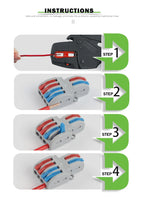 Mini 1 In Multiple Out SPL Quick Easy Splitter Push-in lever Splicing Connectors Terminals Compact Conductor Wiring Connector