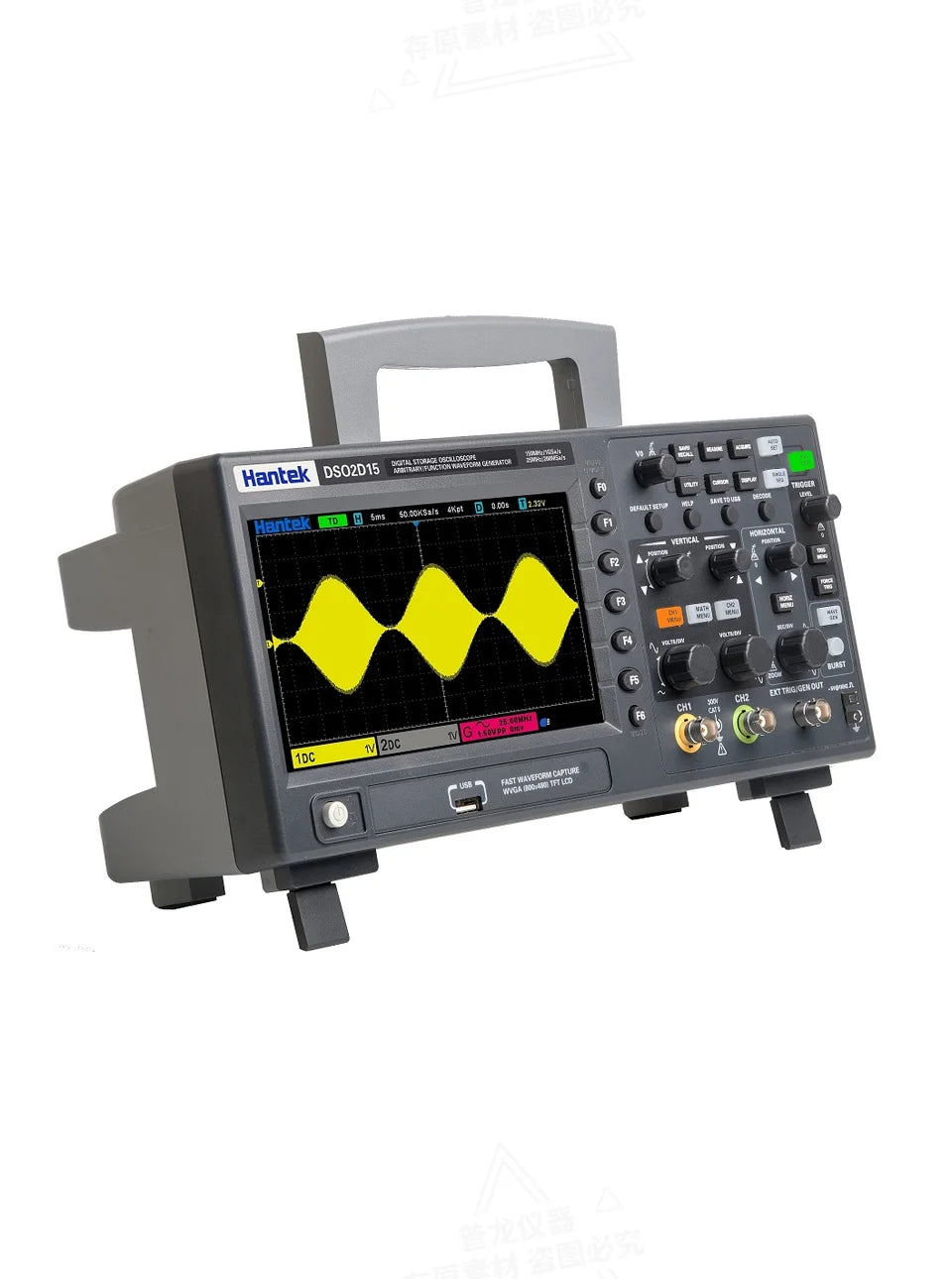 Hantek DSO2C10 DSO2C15 DSO2D10 DSO2D15 2CH Oscilloscope 100/150MHz 1GSa/s 8Mpts FFT UART I2C SPI CAN LIN 25MHz AWG D Models