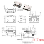 10PCS Micro USB 2P 5P Jack Charging Port Plug Dock Charger DIP SMD For Phone Tabletels Speakers Etc Port Socket Power Connector