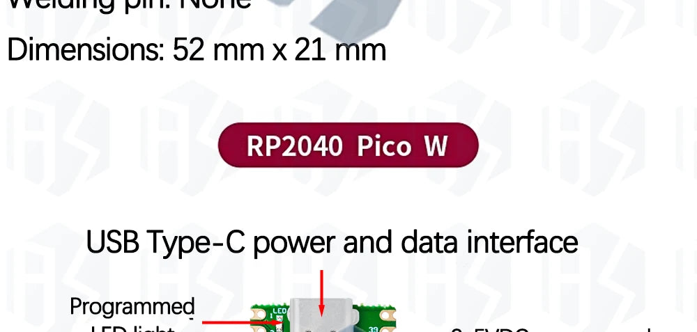 1~4PCS RP2040 Raspberry Pi Pico W Board with 2.4G WiFi Dual-Core 264KB ARM Microcomputers High-Performance Cortex-M0 Processor