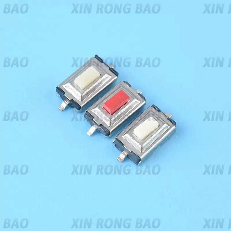 100Pcs/lot 3*6*2.5mm 3*6*2.5H 3x6x2.5mm 2Pin SMD Red/White Push Button Switch Microswitch Tact Switch For PCB